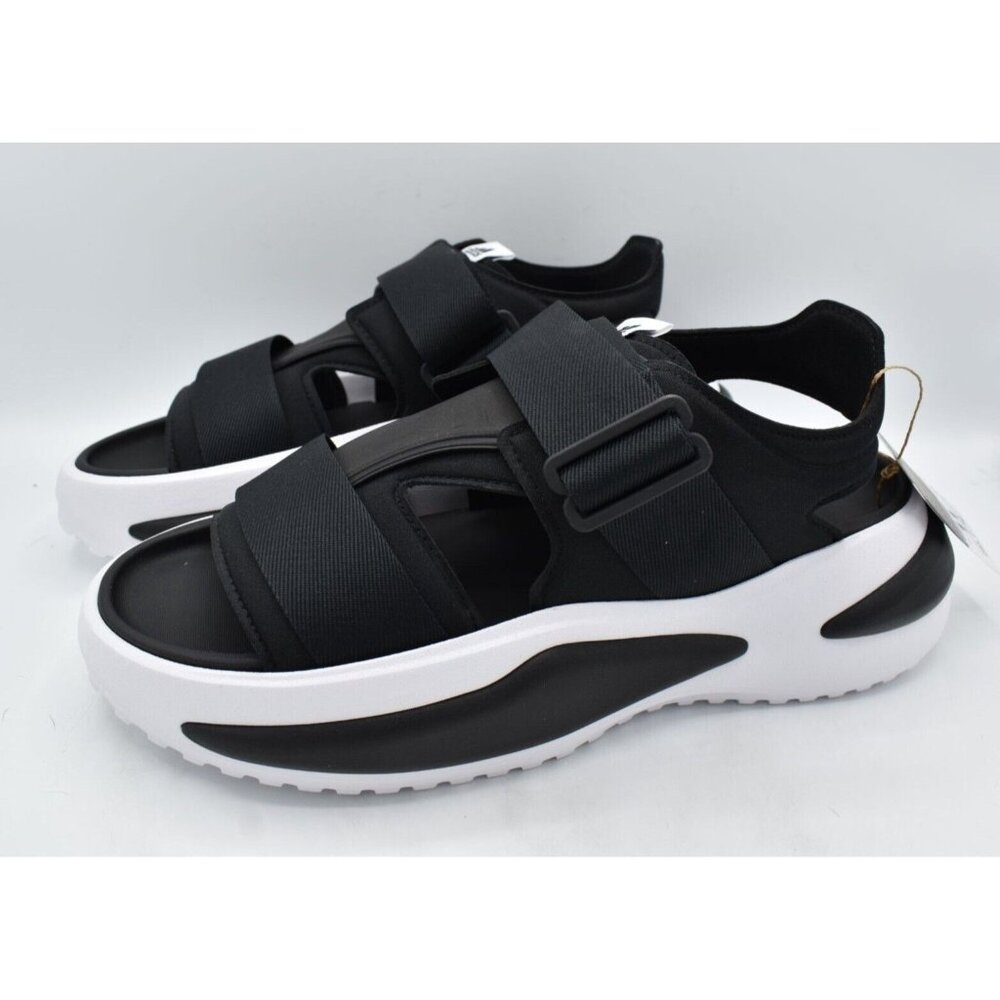 Adidas Womens Size 11 Mehana Black White Athletic Platform Sandals Shoes‎